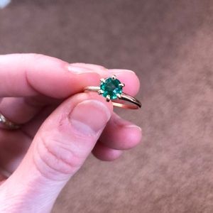 10K Green Emerald Doublet